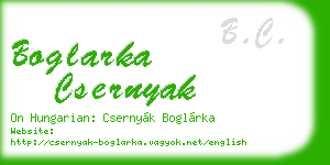 boglarka csernyak business card